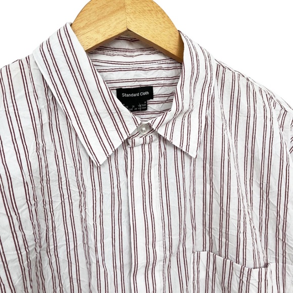 Urban Outfitters Men’s Crinkle Long Sleeve Shirt Oversized Medium - Picture 4 of 10